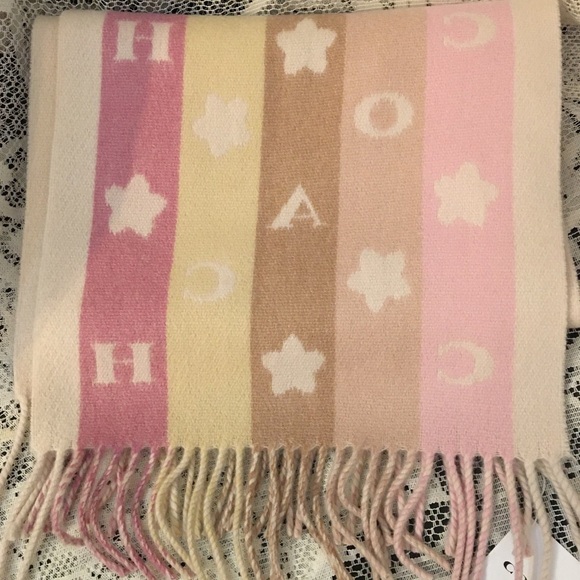Coach Stars Striped Print Muffler Scarf - Picture 7 of 10